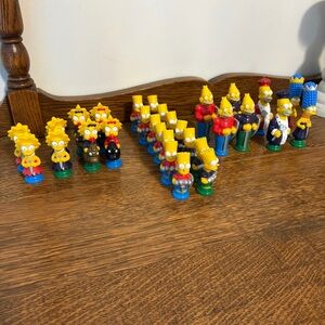 Vintage 1992 the Simpsons chess set 30 pieces